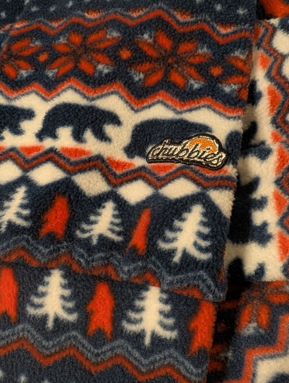 Chubbies Loungewear Hooded Zip-Up Pullover with Nordic Bear Pattern Size 2XL - Picture 6 of 6